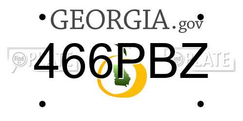 466PBZ Georgia License Plate