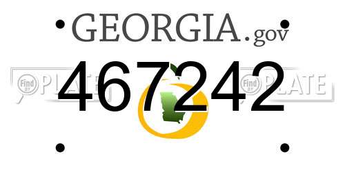 467242 Georgia License Plate