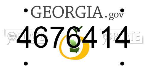 4676414 Georgia License Plate
