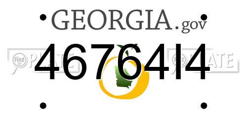 46764I4 Georgia License Plate