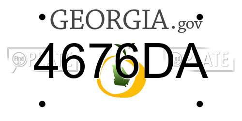 4676DA Georgia License Plate