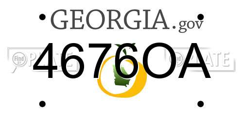 4676OA Georgia License Plate