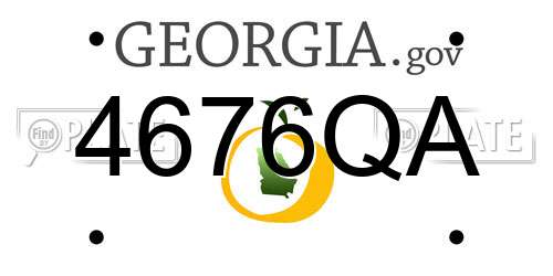 4676QA Georgia License Plate
