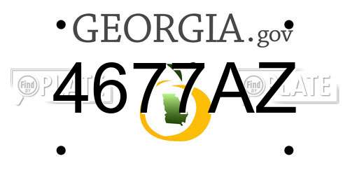 4677AZ Georgia License Plate