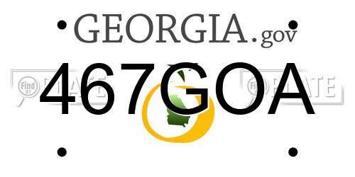 467GOA Georgia License Plate