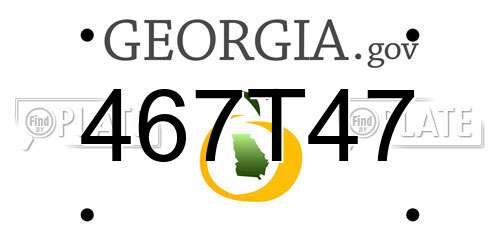 467T47 Georgia License Plate