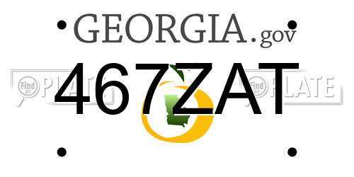 467ZAT Georgia License Plate