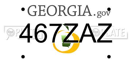 467ZAZ Georgia License Plate