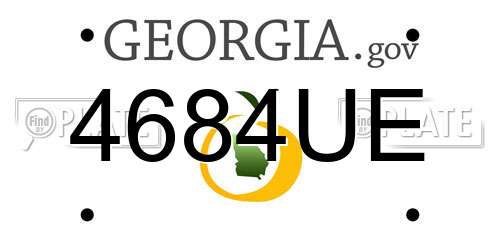 4684UE Georgia License Plate