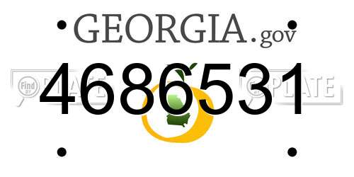 4686531 Georgia License Plate