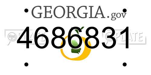 4686831 Georgia License Plate