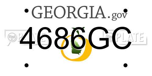 4686GC Georgia License Plate