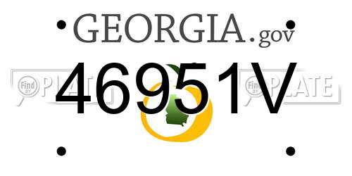 46951V Georgia License Plate