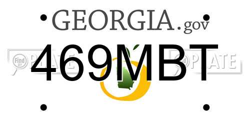 469MBT Georgia License Plate