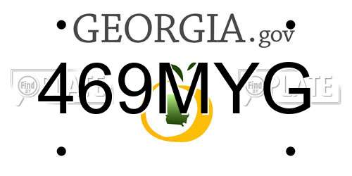 469MYG Georgia License Plate