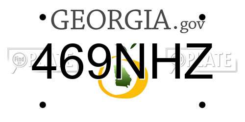 469NHZ Georgia License Plate