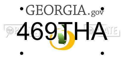 469THA Georgia License Plate