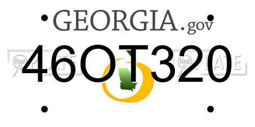 46OT320 Georgia License Plate