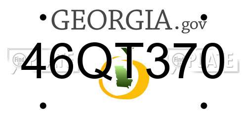 46QT370 Georgia License Plate