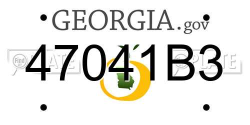 47041B3 Georgia License Plate