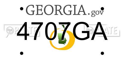 4707GA Georgia License Plate