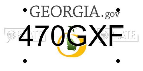 470GXF Georgia License Plate