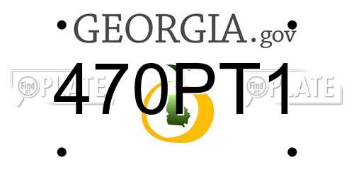 470PT1 Georgia License Plate