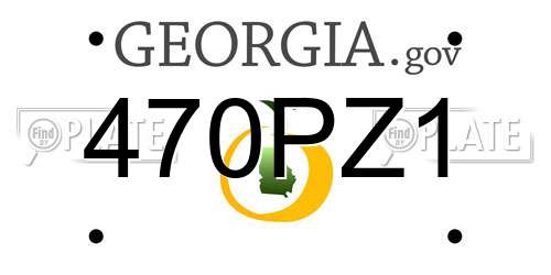 470PZ1 Georgia License Plate