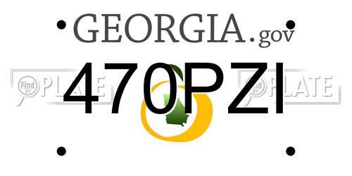 470PZI Georgia License Plate