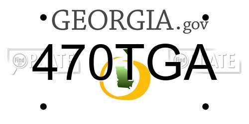 470TGA Georgia License Plate