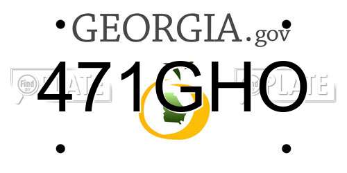 471GHO Georgia License Plate