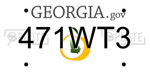 471WT3 Georgia License Plate