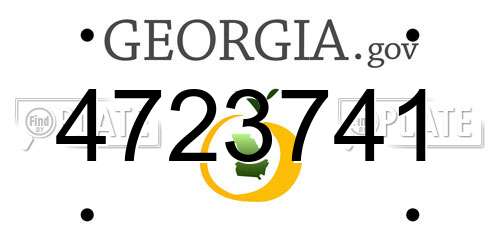 4723741 Georgia License Plate