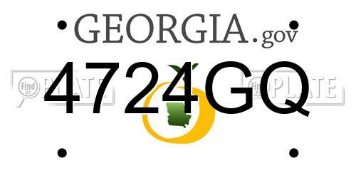 4724GQ Georgia License Plate