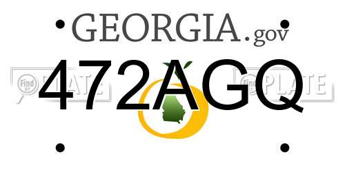 472AGQ Georgia License Plate