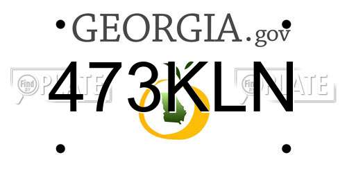 473KLN Georgia License Plate