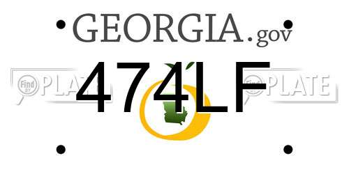 474LF Georgia License Plate