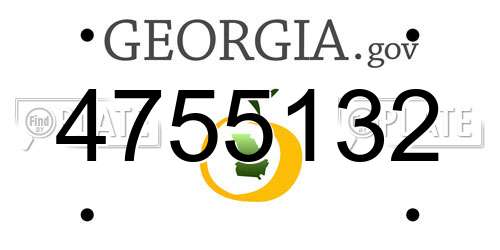4755132 Georgia License Plate