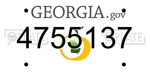 4755137 Georgia License Plate