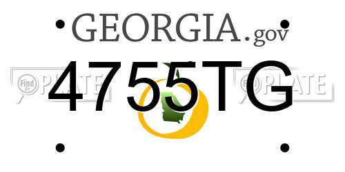 4755TG Georgia License Plate