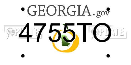 4755TO Georgia License Plate