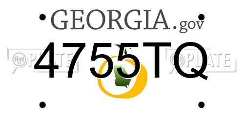 4755TQ Georgia License Plate