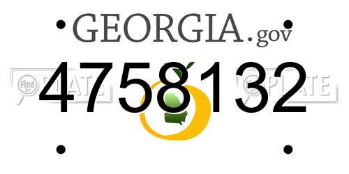 4758132 Georgia License Plate