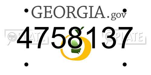 4758137 Georgia License Plate