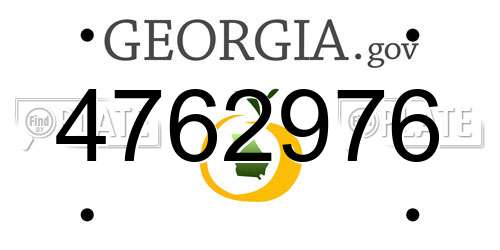 4762976 Georgia License Plate