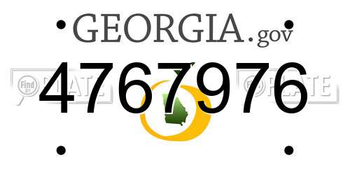 4767976 Georgia License Plate