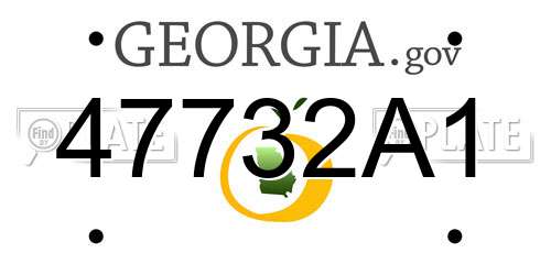 47732A1 Georgia License Plate
