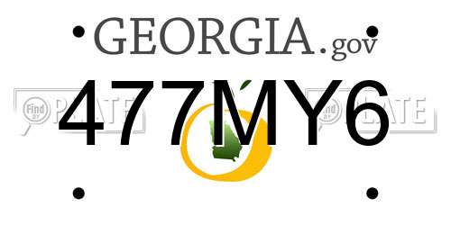 477MY6 Georgia License Plate