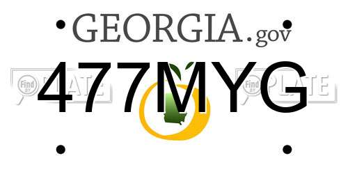 477MYG Georgia License Plate