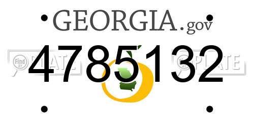 4785132 Georgia License Plate